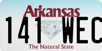 AR license plate 141WEC