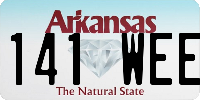 AR license plate 141WEE