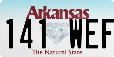 AR license plate 141WEF