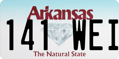 AR license plate 141WEI