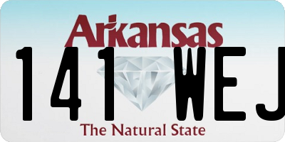 AR license plate 141WEJ