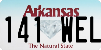 AR license plate 141WEL