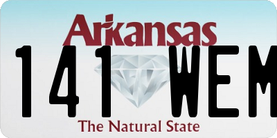 AR license plate 141WEM