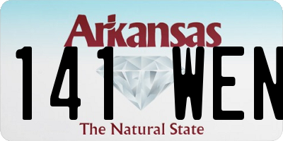 AR license plate 141WEN