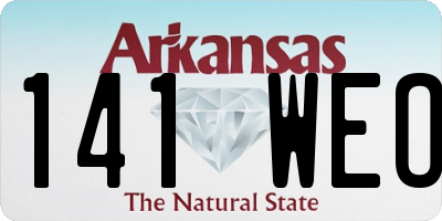 AR license plate 141WEO
