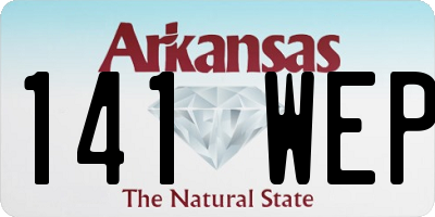 AR license plate 141WEP