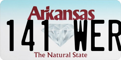 AR license plate 141WER