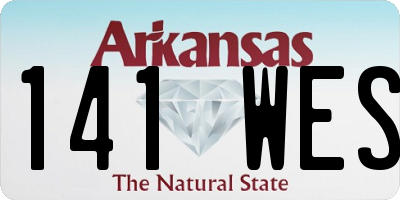 AR license plate 141WES