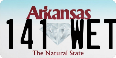 AR license plate 141WET