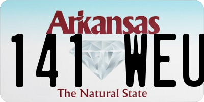 AR license plate 141WEU