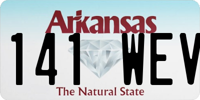 AR license plate 141WEV