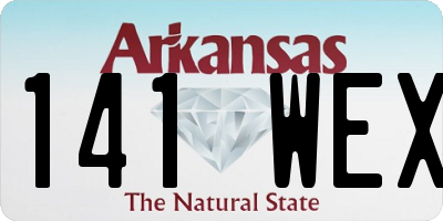 AR license plate 141WEX
