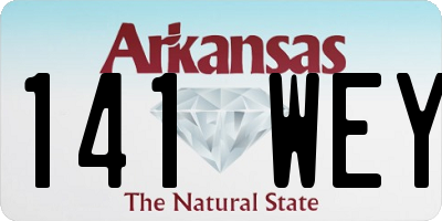 AR license plate 141WEY
