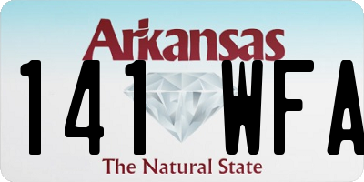AR license plate 141WFA