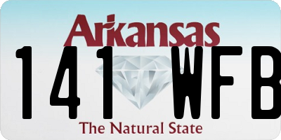 AR license plate 141WFB