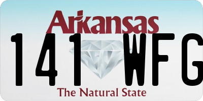 AR license plate 141WFG