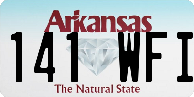 AR license plate 141WFI