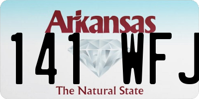 AR license plate 141WFJ