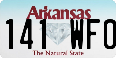 AR license plate 141WFO
