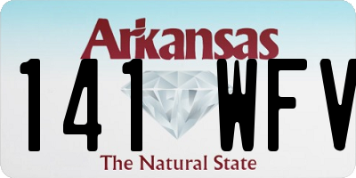 AR license plate 141WFV