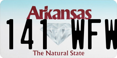 AR license plate 141WFW