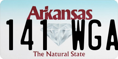 AR license plate 141WGA