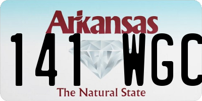 AR license plate 141WGC