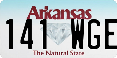 AR license plate 141WGE