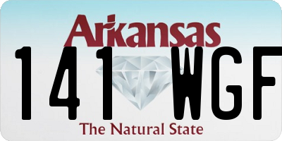 AR license plate 141WGF