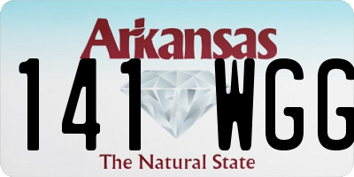 AR license plate 141WGG