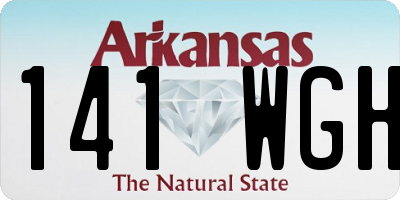 AR license plate 141WGH