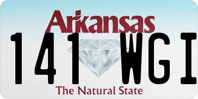 AR license plate 141WGI
