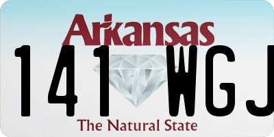 AR license plate 141WGJ
