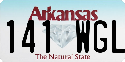 AR license plate 141WGL