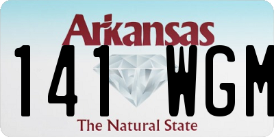 AR license plate 141WGM