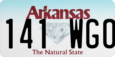 AR license plate 141WGO