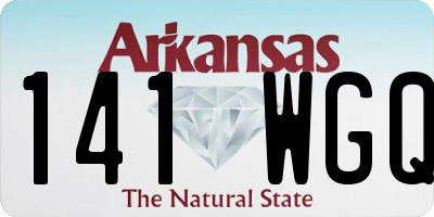 AR license plate 141WGQ