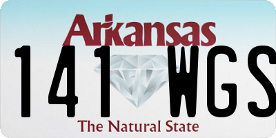 AR license plate 141WGS