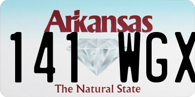AR license plate 141WGX