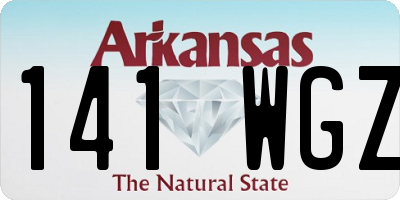 AR license plate 141WGZ