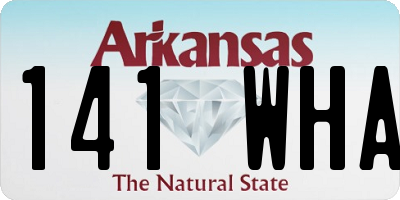 AR license plate 141WHA
