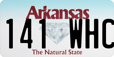 AR license plate 141WHC