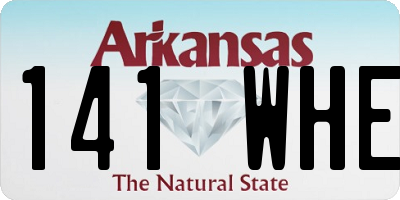 AR license plate 141WHE