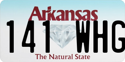 AR license plate 141WHG