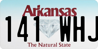 AR license plate 141WHJ