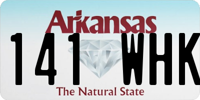 AR license plate 141WHK