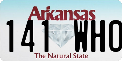 AR license plate 141WHO