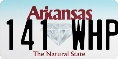AR license plate 141WHP