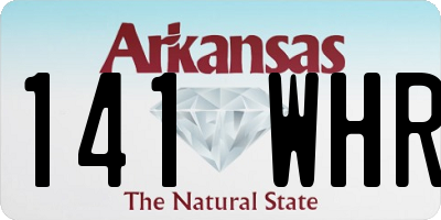 AR license plate 141WHR