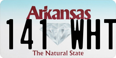 AR license plate 141WHT